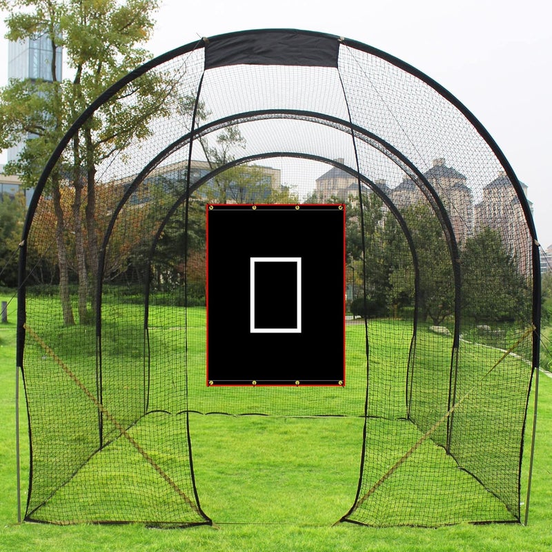Sharellon 5'x6' Batting Cage Backstop, Baseball Vinyl Backstop, Baseball Softball Batting Cage Backdrop Target, Baseball Pitcher Training Equipment Aid for Hitting Pitching - Image 4
